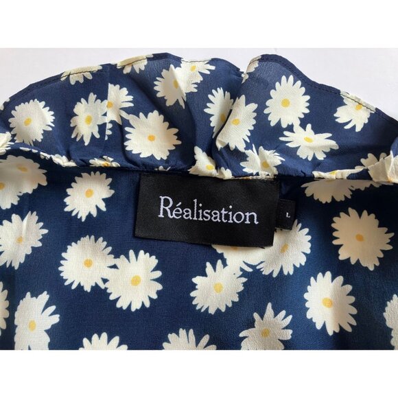 Realisation Par The Valentina Dress Daisy Blue White Size Large - Picture 7 of 8